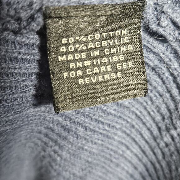 Blue V Neck Bell Sleeve Sweater Size Medium - Picture 4 of 4